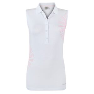 Girls Golf Puff Flower Rose Sleeveless Polo Damen