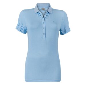 Girls Golf Simply Baby Blue Ruffles Polo Damen