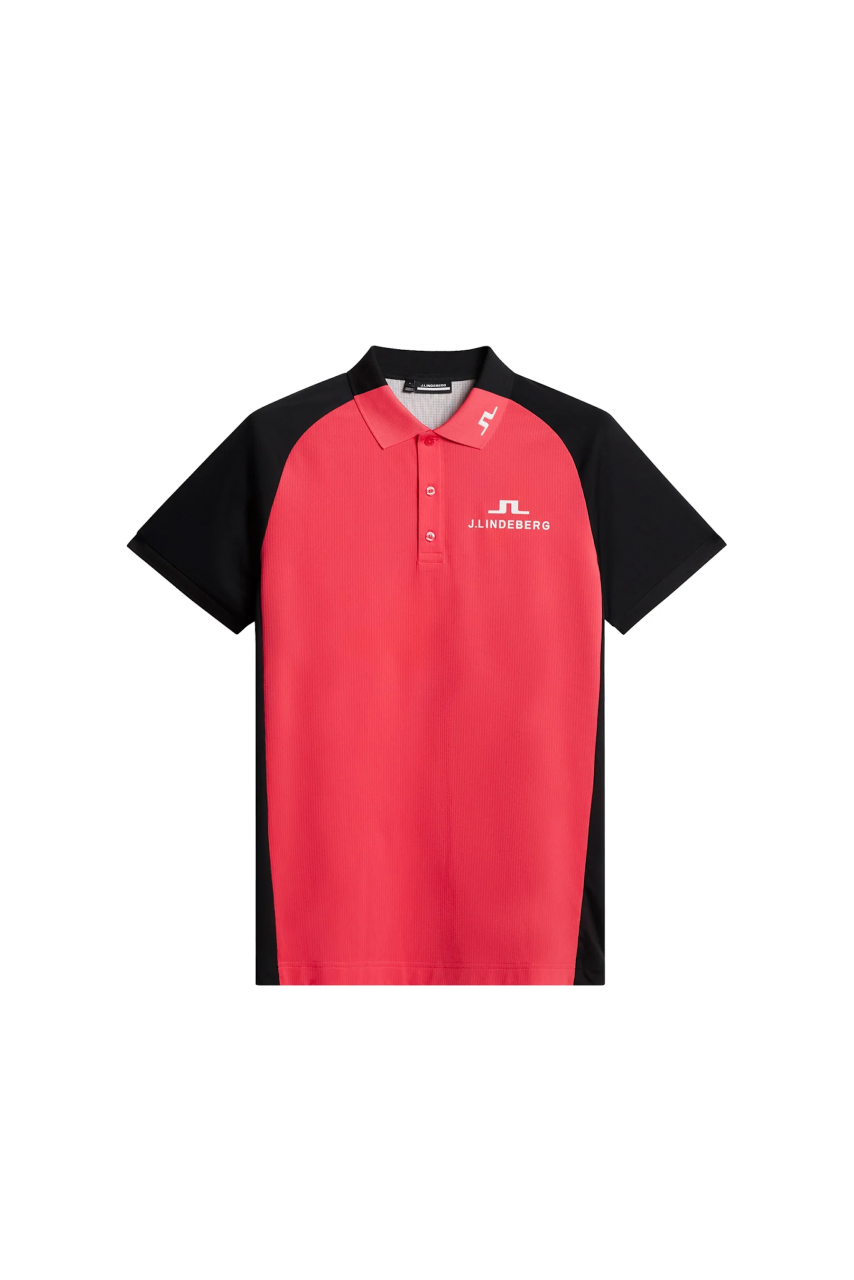 J.Lindeberg Calle Tour Polo Herren L pink/schwarz/weiß 1 J.Lindeberg Calle Tour Polo Herren L pink/schwarz/weiß