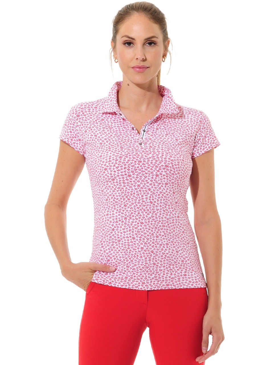 MDC Floral Print Polo Damen 1 MDC Floral Print Polo Damen
