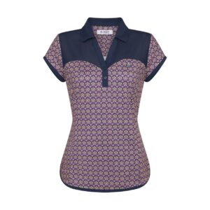 Original Penguin Cap Sleeve Sweetheart Polo Damen L navy