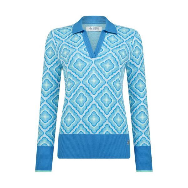 Original Penguin Lattice Jacquard Sweater Damen