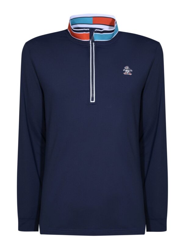 Original Penguin Long Sleeve Earl ¼ Zip Lightweight Pullover Herren