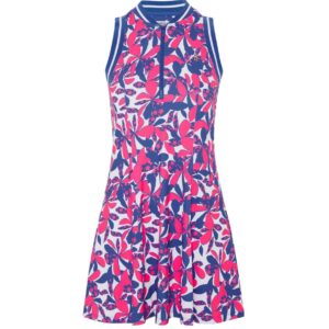 Original Penguin Sleeveless Floral Printed Zip Kleid Damen