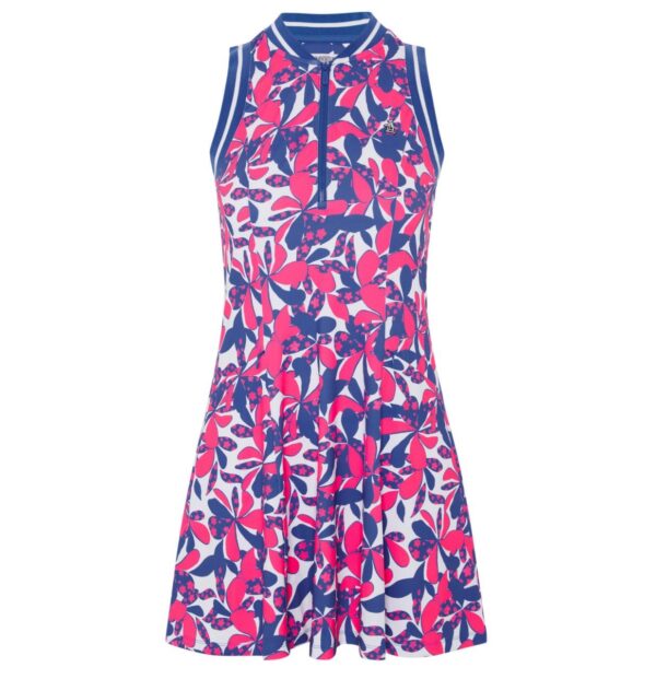 Original Penguin Sleeveless Floral Printed Zip Kleid Damen