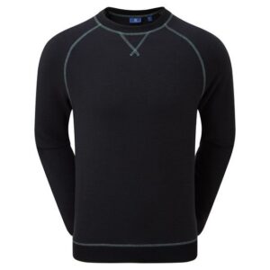 FootJoy drirelease French Terry Crew Neck Sweater Sweatshirt navy