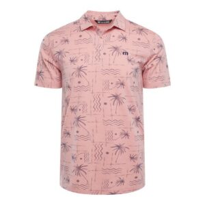 TravisMathew COCONUT PALM Halbarm Polo rosa