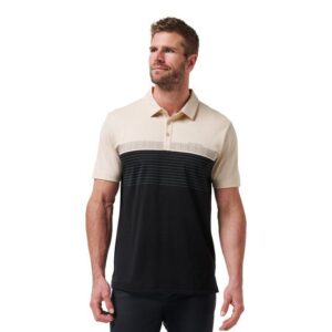 TravisMathew Hang Glide Halbarm Polo sand