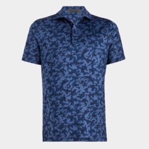 G/Fore MAPPED ICON CAMO TECH JERSEY Halbarm Polo navy