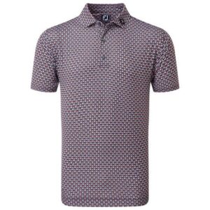 FootJoy Half Moon Geo Halbarm Polo lila