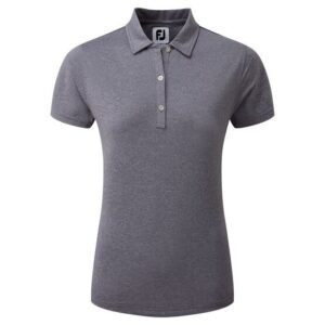 FootJoy Heather Self-Collar Halbarm Polo navy