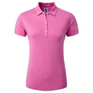 FootJoy Heather Self-Collar Halbarm Polo pink