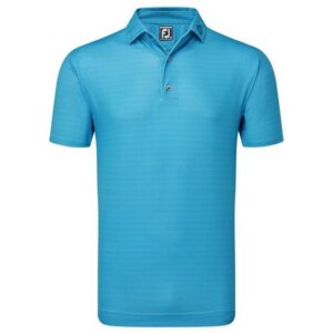 FootJoy Octagon Print Halbarm Polo türkis