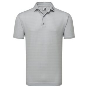 FootJoy Octagon Print Halbarm Polo grau