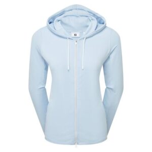 FootJoy Full-Zip Hoodie Jacke Sweatshirt hellblau