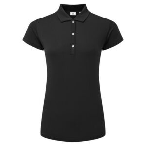 FootJoy Cap Sleeve Lisle Halbarm Polo schwarz