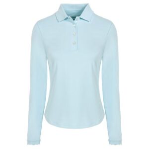 Peter Millar OPAL LONG SLEEVE STRETCH JERSEY Langarm Polo türkis