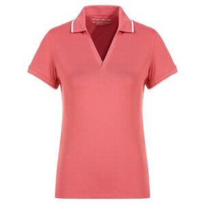 Peter Millar BETTY SHORT SLEEVE DROP V Halbarm Polo rot