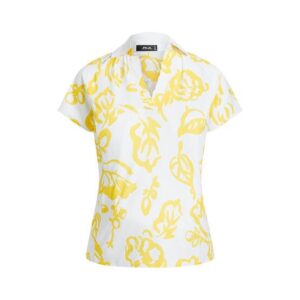 Polo Ralph Lauren V NECK POLO FLOWER PRINT Halbarm gelb