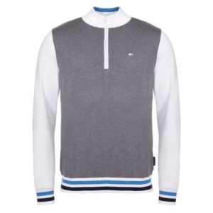 Daniel Springs sporty knit sweater Pullover Strick grau