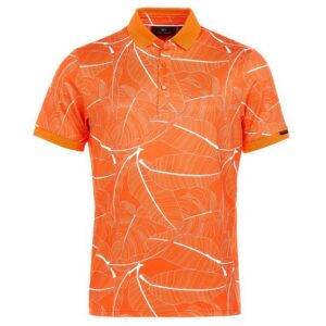 Daniel Springs Druck Leaf Polo Halbarm orange