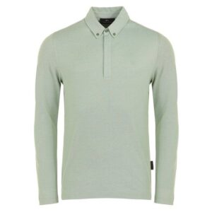 Daniel Springs 2-Tone Pique Thermo Polo Langarm oliv