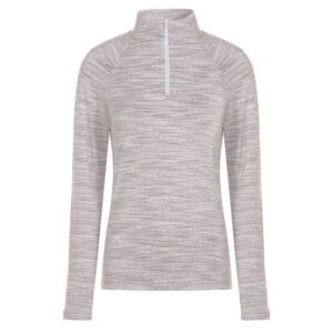 Valiente Multi-Melange 1/2 Zip Thermo Unterzieher grau melange