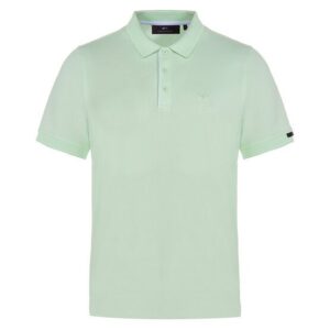 Daniel Springs 2-Tone Pique Halbarm Polo hellgrün