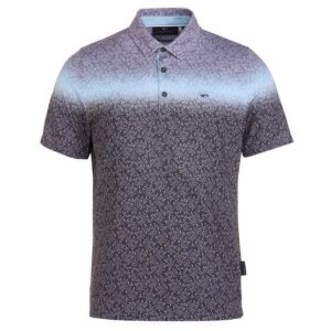 Daniel Springs Gradient Druck Funktions Halbarm Polo grau