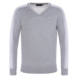 Daniel Springs Merino Extrafein Pullover Strick hellgrau melange