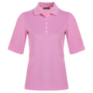 Valiente 2-Tone Pique Halbarm Polo pink