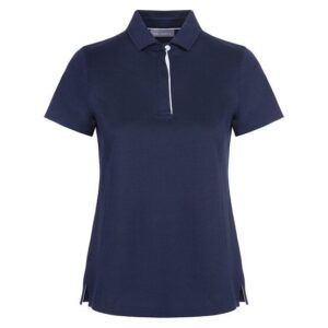 Valiente Rueckenfalte Halbarm Polo navy