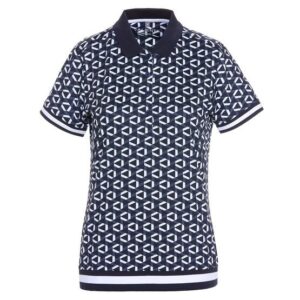 Valiente Gerade geschnittenes Druck Halbarm Polo navy