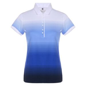 Valiente Druck Halbarm Polo blau