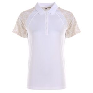 Valiente Raglan Druck Halbarm Polo weiß