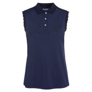 Valiente Wellen-Rib Nylon ohne Arm Polo navy