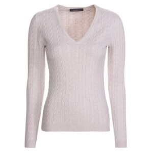 Valiente Zopf Pullover Strick beige