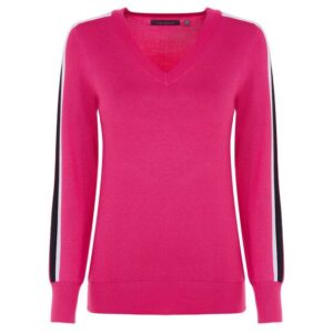 Valiente V-Neck Pullover Strick pink