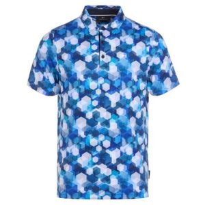 Daniel Springs Honeycomb Druck Funktions Halbarm Polo navy