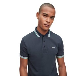 BOSS Paddy regular fit Halbarm Polo navy