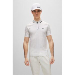 BOSS Philix slim fit Halbarm Polo weiß