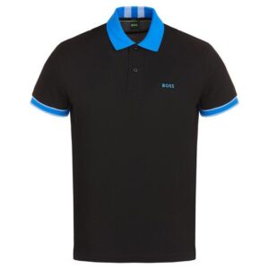 BOSS Paddy 8 Halbarm Polo schwarz