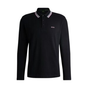 BOSS Plisy Langarm Polo navy