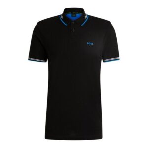 BOSS Paul Halbarm Polo schwarz