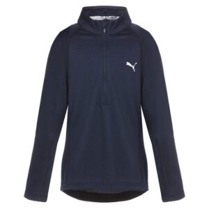 Puma Girls 1/4 Zip Fleece Midlayer navy