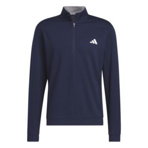 Adidas Elevated Quarter-Zip Pullover Stretch Midlayer navy