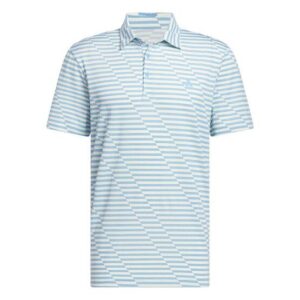 Adidas MESH PRINT Halbarm Polo hellblau