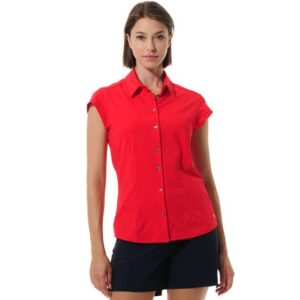 MDC Cap Sleeve Button Down Halbarm Polo rot