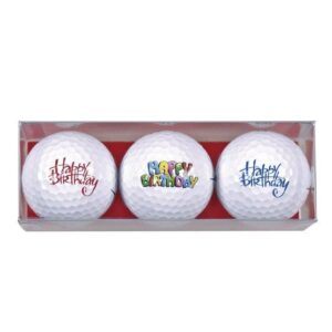 Sportiques 3er Golfbälle Happy Birthday Schriftzug Sonstige