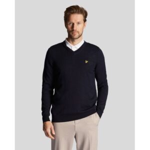 Lyle & Scott Golf V Neck Pullover Strick navy